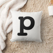 文字P クッション (ブランケット)