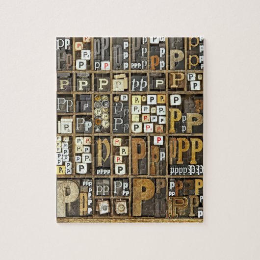 文字P ジグソーパズル (縦)