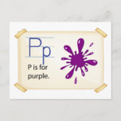 文字P ポストカード (正面)