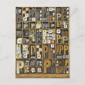 文字P ポストカード (正面)