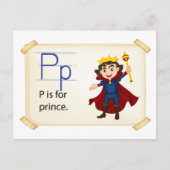 文字P ポストカード (正面)