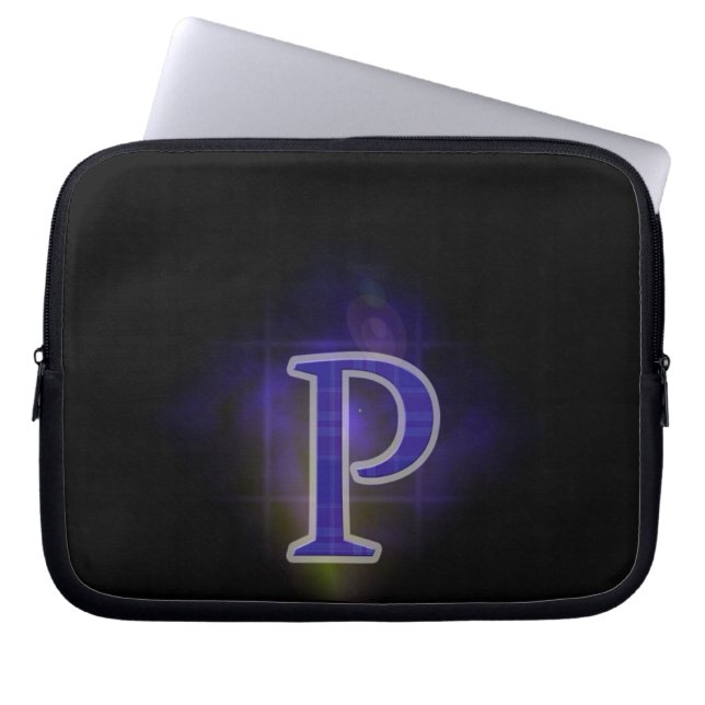 文字P ラップトップスリーブ (正面)