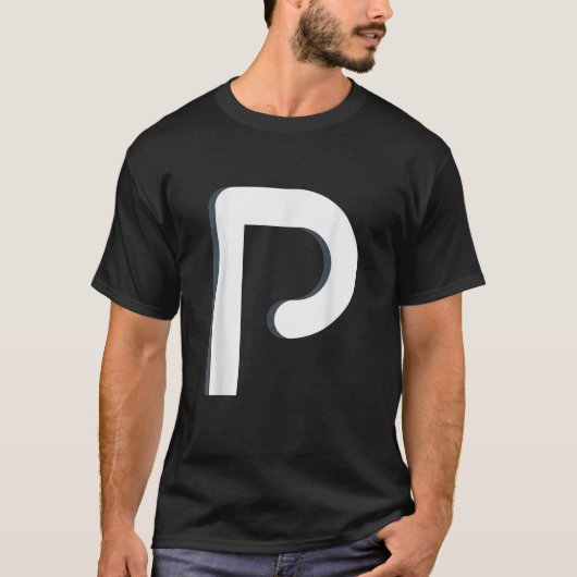 文字P Tシャツ (正面)