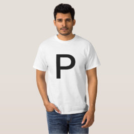 文字P Tシャツ