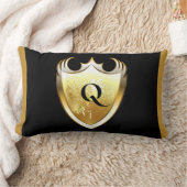 文字Q大文字アルファベット ランバークッション (ブランケット)