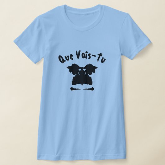 文字Que Vois-Tu Tシャツ (レイダウン)