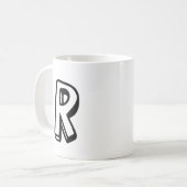 文字R コーヒーマグカップ (正面左)