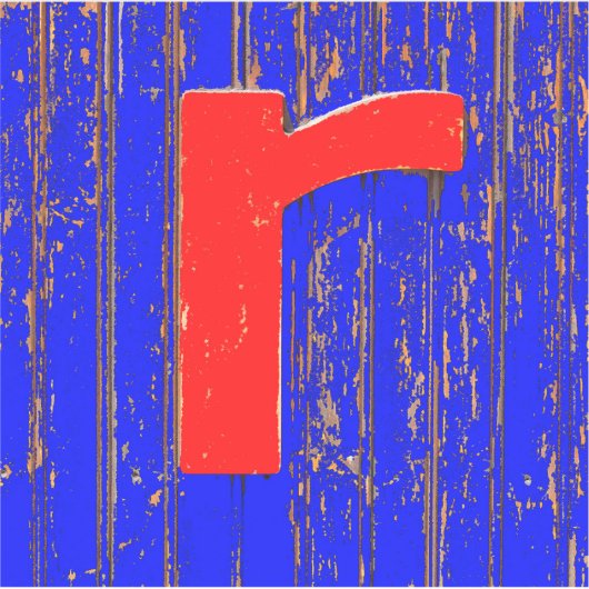 文字r シール (正面)