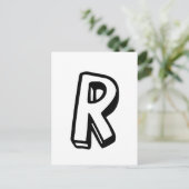 文字R ポストカード (スタンド正面)