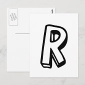 文字R ポストカード (正面/裏面)