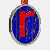 文字r メタルオーナメント (右)