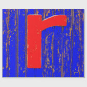 文字r ラッピングペーパー (フラット)