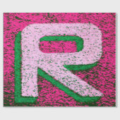 文字r ラッピングペーパー (フラット)