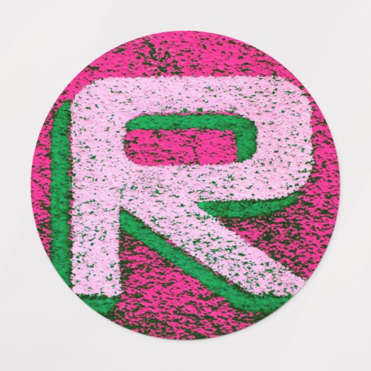 文字r ラベル (デザイン1)