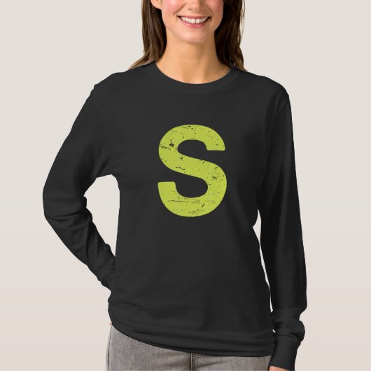 文字S大文字 Tシャツ (正面)
