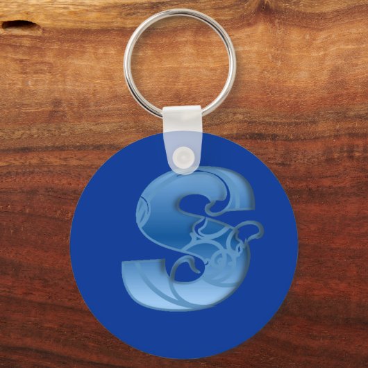 文字S キーホルダー (正面)