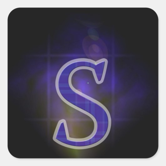 文字S スクエアシール (正面)