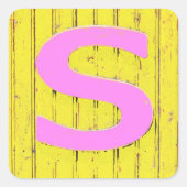 文字s スクエアシール (正面)