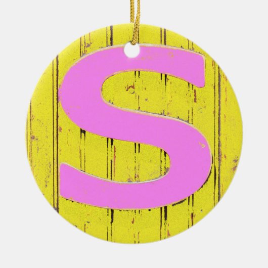 文字s セラミックオーナメント (正面)