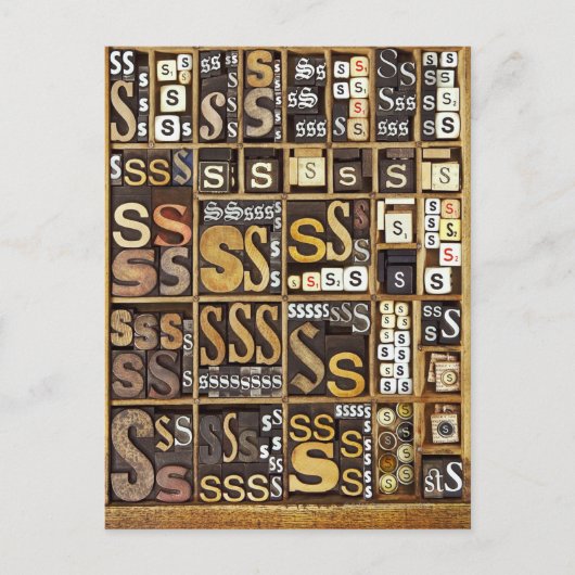 文字S ポストカード (正面)