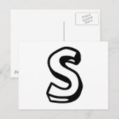 文字S ポストカード (正面/裏面)