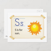 文字S ポストカード (正面/裏面)