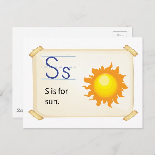 文字S ポストカード (正面/裏面)