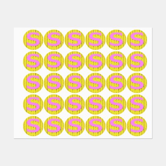 文字s ラベル (シート)