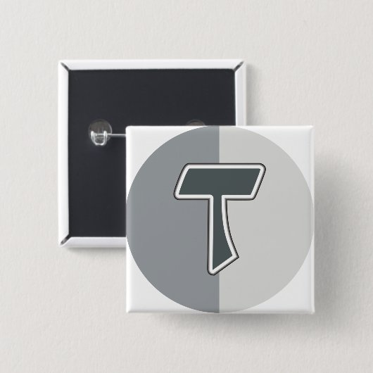 文字T 缶バッジ (正面&裏面)