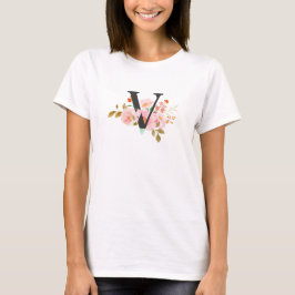文字V Tシャツ