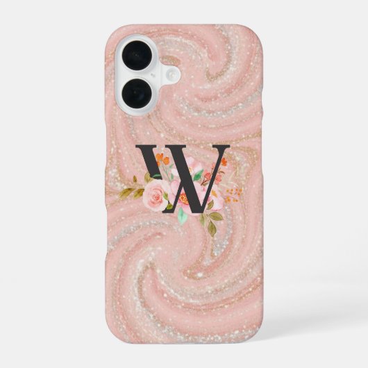 文字W iPhone 16ケース (裏面)