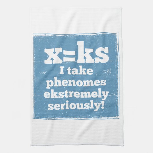 文字xフェノームks音韻論 キッチンタオル (縦)