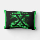 文字X緑アルファベット ランバークッション (裏面)