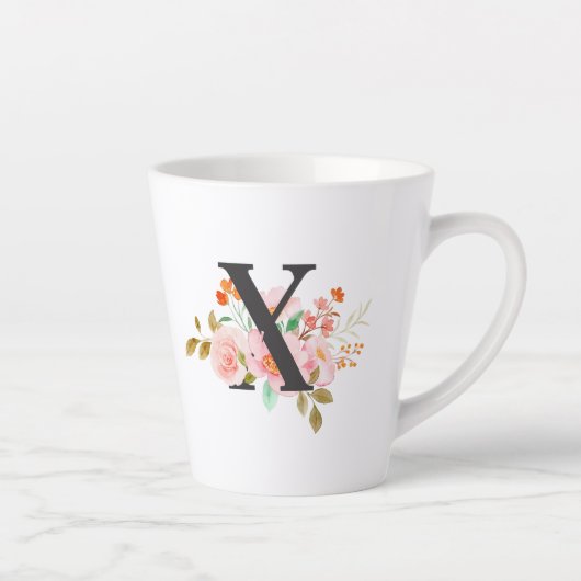 文字X カフェラテマグ (右)
