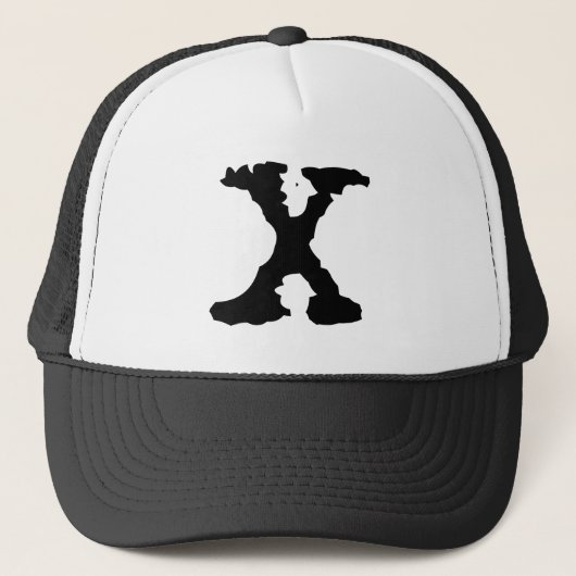 文字X キャップ (正面)