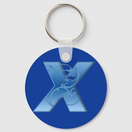 文字X キーホルダー (正面)