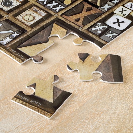 文字X ジグソーパズル (側面)