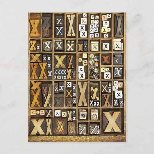 文字X ポストカード (正面)