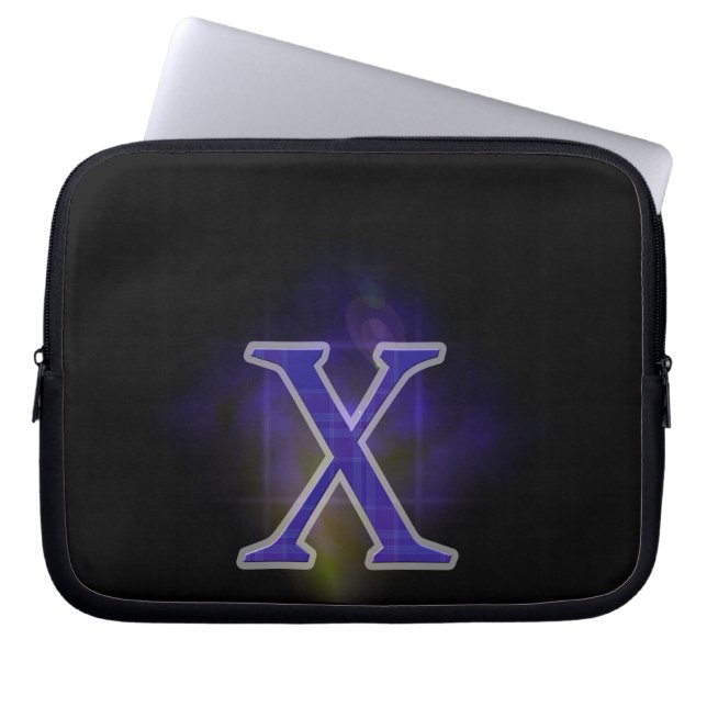 文字X ラップトップスリーブ (正面)