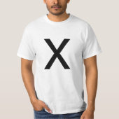 文字X Tシャツ (正面)