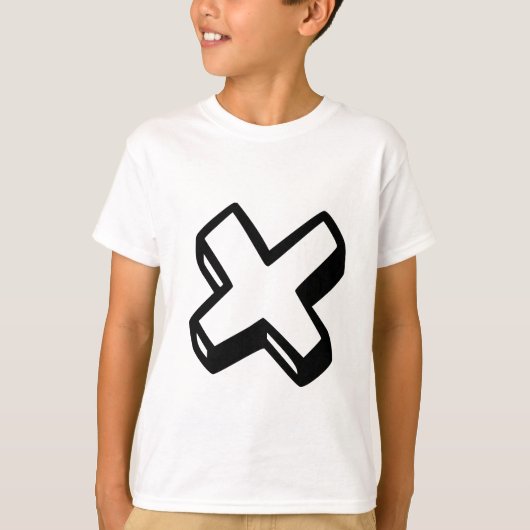文字X Tシャツ (正面)
