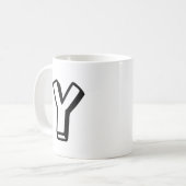 文字Y コーヒーマグカップ (正面左)