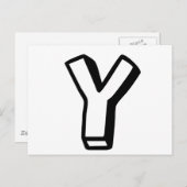 文字Y ポストカード (正面/裏面)
