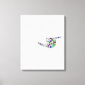 文字'YOD' キャンバスプリント (正面)