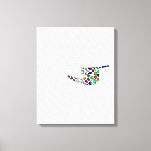 文字'YOD' キャンバスプリント (正面)