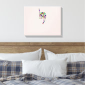 文字'YOD' キャンバスプリント (インサイチュ (寝室))