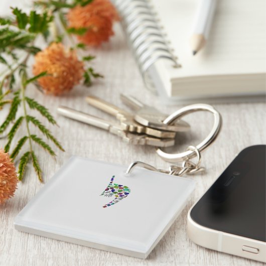 文字'YOD' キーホルダー (正面右)