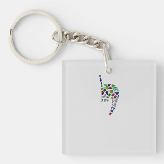 文字'YOD' キーホルダー (正面)