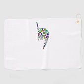 文字'YOD' ゴルフタオル (横)