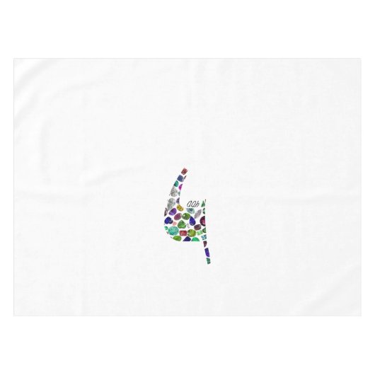 文字'YOD' テーブルクロス (正面(横))